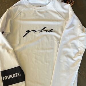 NWOT Gold BJJ long sleeve rash guard